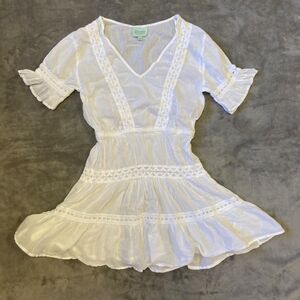 True Destinations White Linen Dress